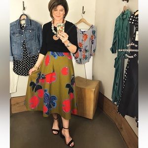 Eva Franco Beta Fish Midi Skirt